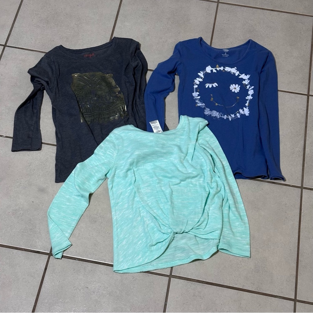 Cat & Jack, Old Navy, Wonder‎ Nation Girls Kids Long Sleeve Shirts size M (7/8).
